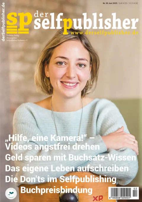 Cover der selfpublisher Heft Nr. 38, Juni 2025